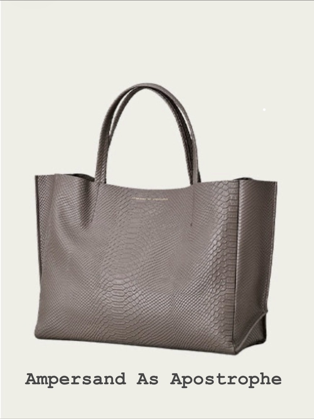 AMPERSAND AS APOSTROPHE Sideways Tote Bag New With Tag 🏷️$725